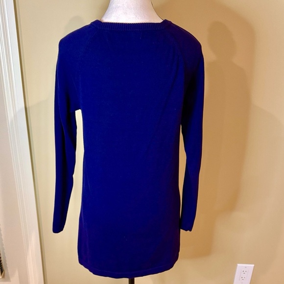 Reitmans Sweater Dress Purple with Black Embellishments Crew Neck Women's Size M - Picture 2 of 12